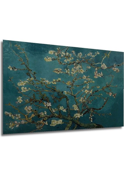 Dekoratif Ahşap Vincent Van Gogh Blossoming Almond Tablosu Şık Yatay Duvar Dekorasyon Tablosu modelleri
