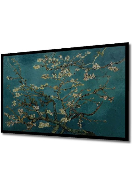 Dekoratif Ahşap Vincent Van Gogh Blossoming Almond Tablosu Şık Yatay Duvar Dekorasyon Tablosu indirimleri