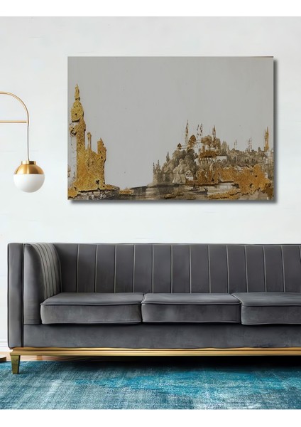 Ahşap 3 Boyutlu Istanbul Boğazı Silueti Tablosu,istanbul Tablosu,tablo Yatay Duvar Tablo