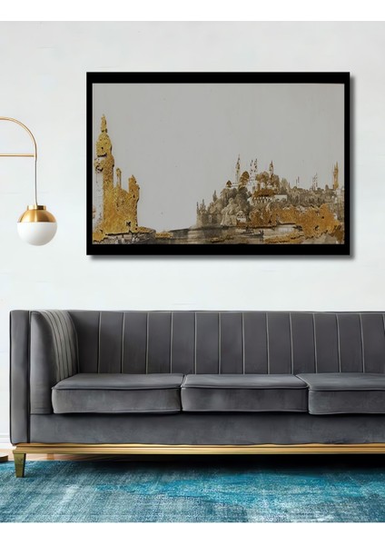 Ahşap 3 Boyutlu Istanbul Boğazı Silueti Tablosu,istanbul Tablosu,tablo Yatay Duvar Tablo