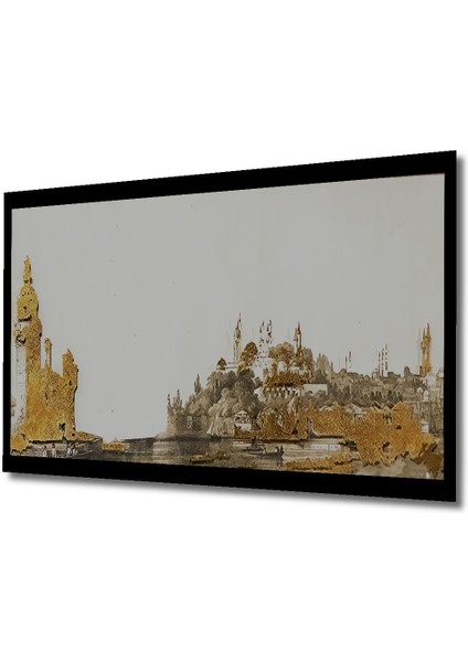 Ahşap 3 Boyutlu Istanbul Boğazı Silueti Tablosu,istanbul Tablosu,tablo Yatay Duvar Tablo