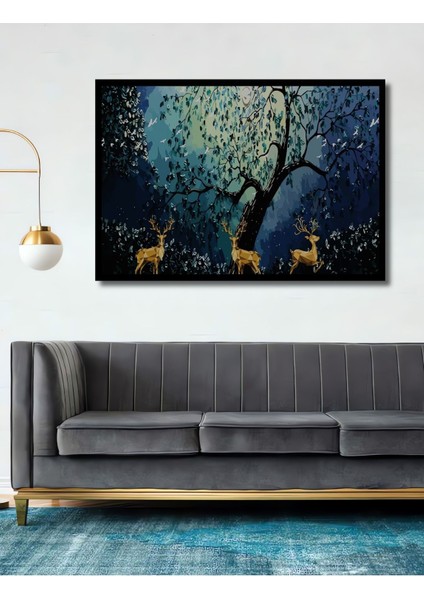 Dekoratif Ahşap Tablo Hayvan 3 Boyutlu Ay Poster, Orman Hediye Şık Yatay Duvar Dekorasyon Tablosu fiyatları