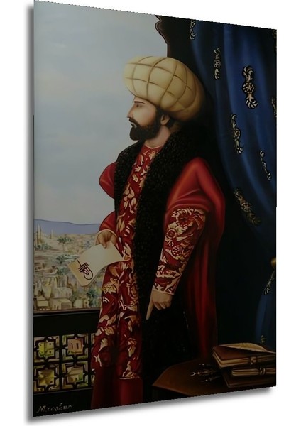 Dekoratif Dikey Osmanlı Padişahları Duvar Tablo Ahşap Dikdörtgen Tablo modelleri