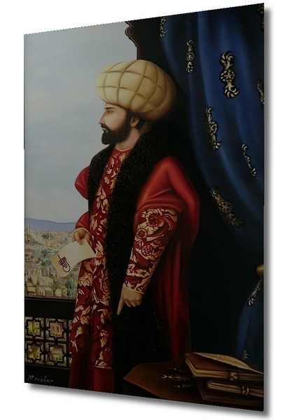 Dekoratif Dikey Osmanlı Padişahları Duvar Tablo Ahşap Dikdörtgen Tablo fırsatları