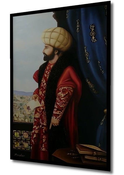 Dekoratif Dikey Osmanlı Padişahları Duvar Tablo Ahşap Dikdörtgen Tablo indirimleri