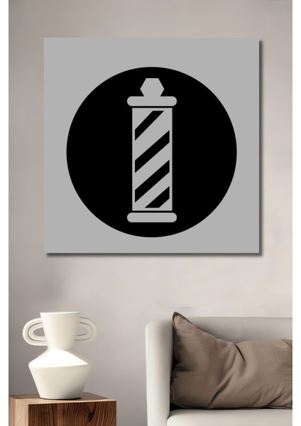 Dekoratif Dikey Berber Dükkanı Duvar Tablo Ahşap Dikdörtgen Tablo