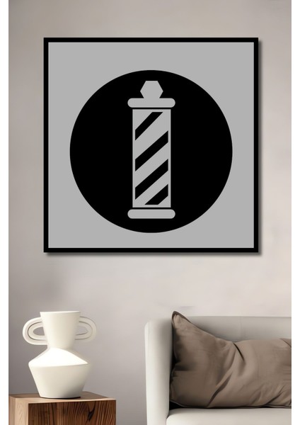 Dekoratif Dikey Berber Dükkanı Duvar Tablo Ahşap Dikdörtgen Tablo fiyatları