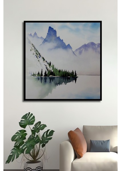 Dekoratif Dikey Modern Sanat Dağ Duvar Tablo Ahşap Dikdörtgen Tablo fiyatları