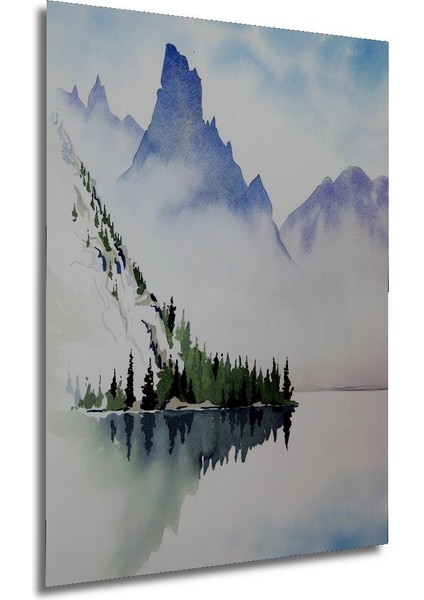 Dekoratif Dikey Modern Sanat Dağ Duvar Tablo Ahşap Dikdörtgen Tablo modelleri