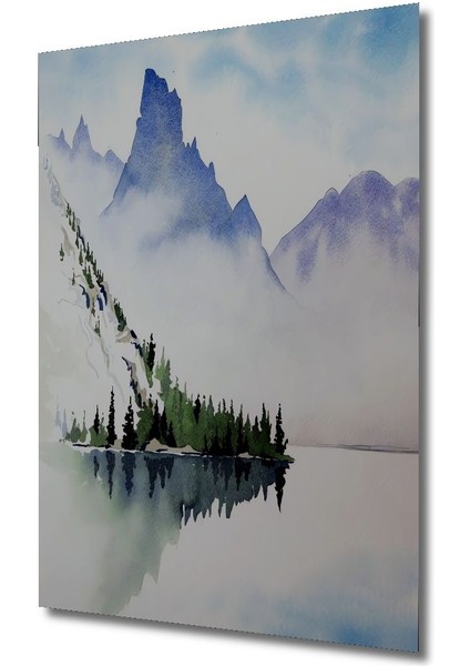 Dekoratif Dikey Modern Sanat Dağ Duvar Tablo Ahşap Dikdörtgen Tablo fırsatları