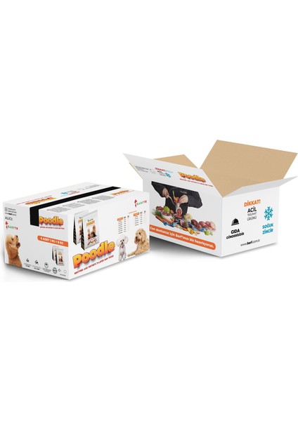 3 Katlı Barf Köpek Maması 6 Kg 1000 gr Tekli Ambalajlarda