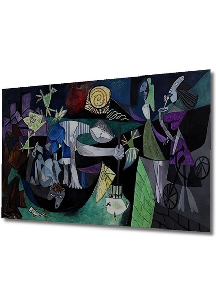 Ahşap Tablo Pablo Picasso Gece Balık Avı Duvar Dekorasyon Tablo Moda Yatay Duvar Dekorasyon Tablosu