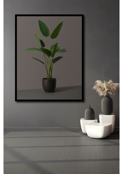 Dekoratif Dikey Minimalist Saksı Duvar Tablo Ahşap Dikdörtgen Tablo fiyatları
