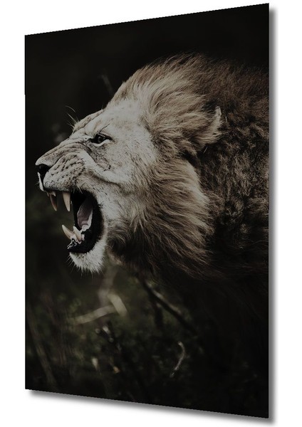 Dekoratif Dikey Savaşçı Aslan Duvar Tablo Ahşap Dikdörtgen Tablo fırsatları