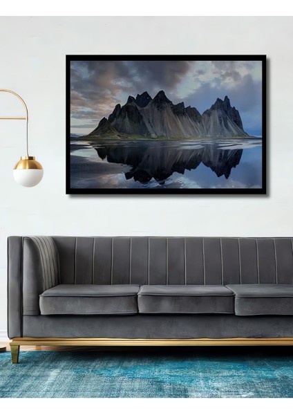 Dağ Yansıması Ahşap Tablo Oturma Ofis Antre Cafe Için Duvar Dekoru Yatay Duvar Dekorasyon Tablosu fiyatları
