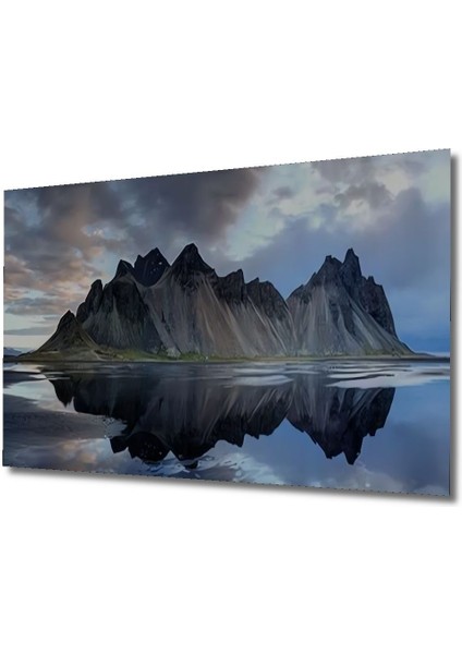 Dağ Yansıması Ahşap Tablo Oturma Ofis Antre Cafe Için Duvar Dekoru Yatay Duvar Dekorasyon Tablosu fırsatları