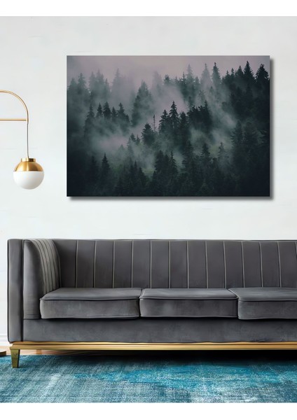 Ahşap Tablo Doğa Peyzajı Sanat Tablosu, Dağ Manzarası 3 Boyutlu Şık Yatay Duvar Dekorasyon Tablosu