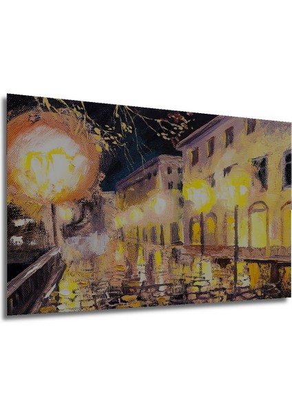 Ahşap Tablo Paris'te Gece,paris View 3 Boyutlu ,şehir Kavrası Baskılı Yatay Duvar Dekorasyon Tablosu