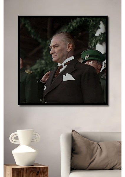 Dekoratif Dikey Renkli Atatürk Duvar Tablo Ahşap Dikdörtgen Tablo fiyatları