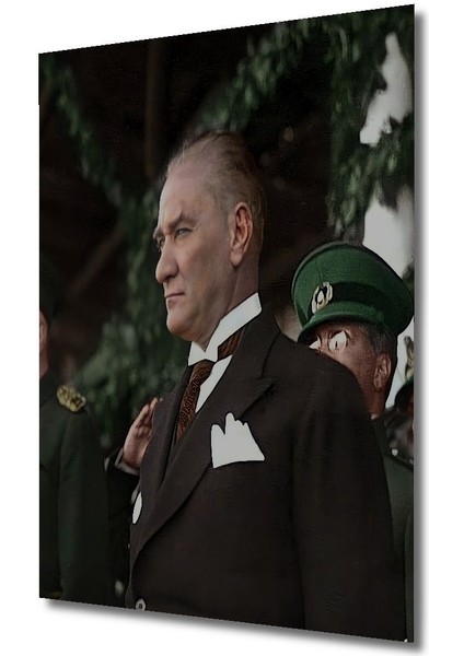 Dekoratif Dikey Renkli Atatürk Duvar Tablo Ahşap Dikdörtgen Tablo fırsatları