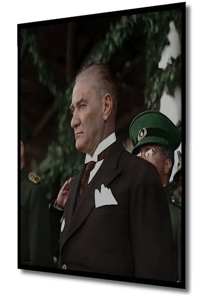 Dekoratif Dikey Renkli Atatürk Duvar Tablo Ahşap Dikdörtgen Tablo indirimleri