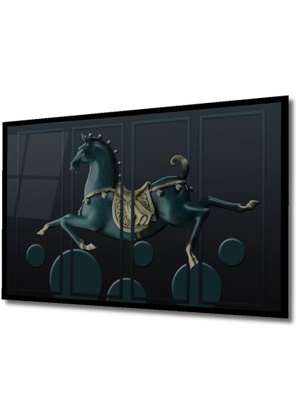 Dekoratif 3 Boyutlu At Figürü Yatay Ahşap Tablo Şık Yatay Duvar Dekorasyon Tablosu indirimleri