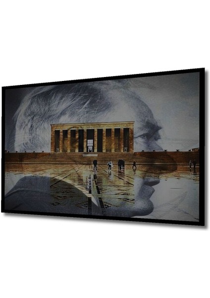 Modern Soyut Anıtkabir Mustafa Kemal Atatürk Duvar Ahşap Tablo Tablosu Tabloları Örnekleri Tablo