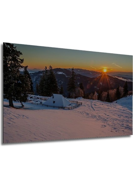 Ahşap Tablo Dağ Manzarası 3 Boyutlu Orman Manzarası Sanatı Şık Yatay Duvar Dekorasyon Tablosu modelleri