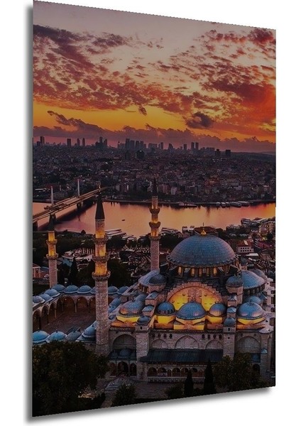 Dekoratif Dikey Istanbul Boğazı Manzara Duvar Tablo Ahşap Dikdörtgen Tablo modelleri