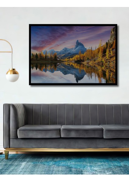 Ahşap Tablo Manzara 3 Boyutlu Dolomitler Dekor Orman Dekor Şık Yatay Duvar Dekorasyon Tablosu fiyatları