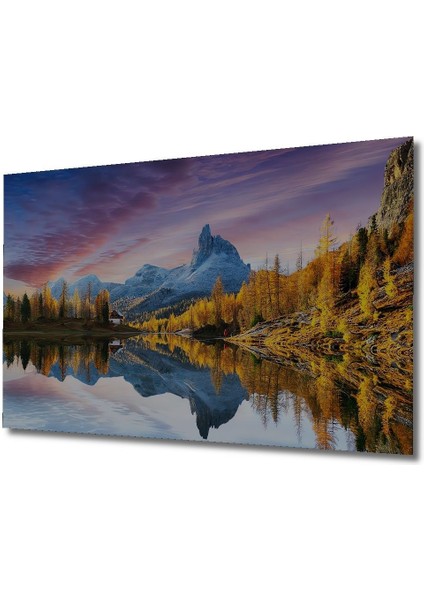 Ahşap Tablo Manzara 3 Boyutlu Dolomitler Dekor Orman Dekor Şık Yatay Duvar Dekorasyon Tablosu fırsatları