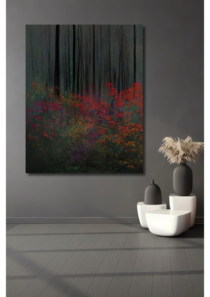 Dekoratif Dikey Modern Sanat Orman Duvar Tablo Ahşap Dikdörtgen Tablo