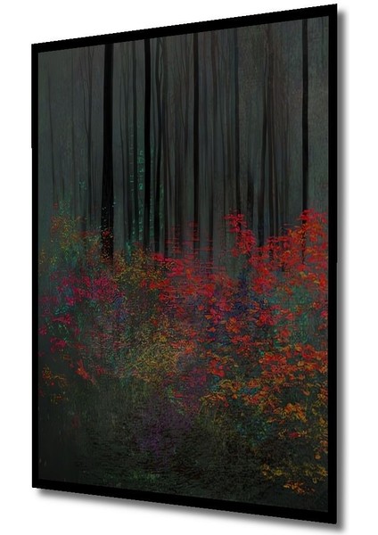 Dekoratif Dikey Modern Sanat Orman Duvar Tablo Ahşap Dikdörtgen Tablo indirimleri