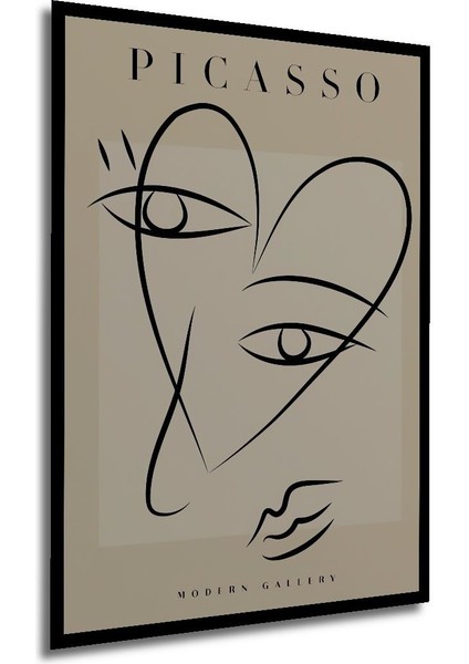 Ahşap Picasso Modern Gallery Soyut Artwork Collection Tablo Çerçeve Görünümlü Dikey Duvar Tablo