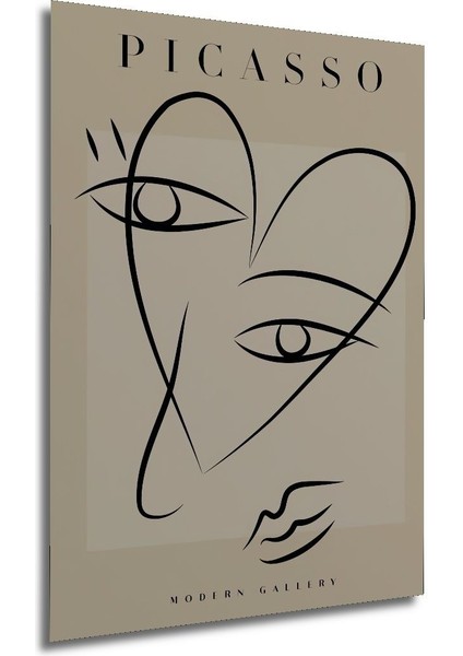 Ahşap Picasso Modern Gallery Soyut Artwork Collection Tablo Çerçeve Görünümlü Dikey Duvar Tablo