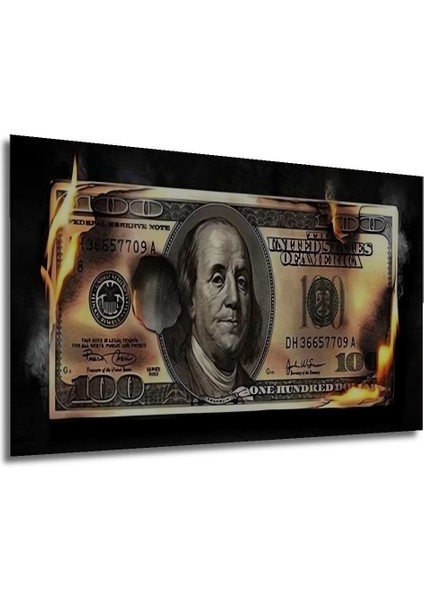 Dekoratif Dekoratif Dolar Ahşap Tablo Şık Yatay Duvar Dekorasyon Tablosu