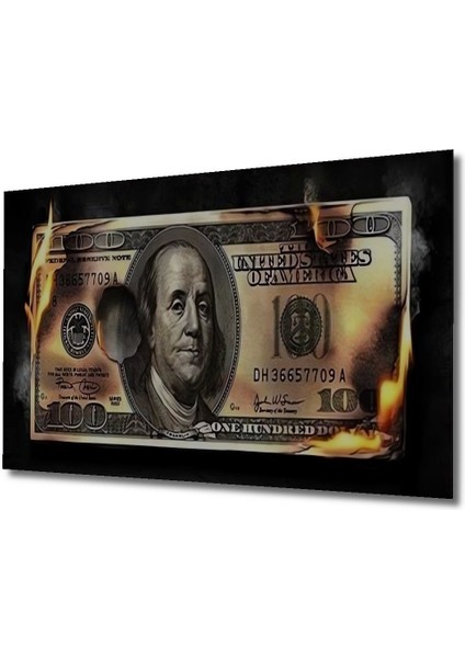 Dekoratif Dekoratif Dolar Ahşap Tablo Şık Yatay Duvar Dekorasyon Tablosu