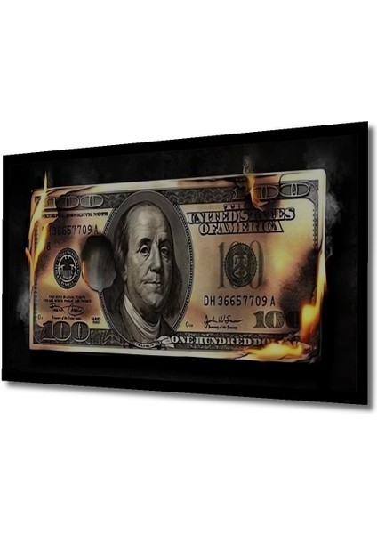 Dekoratif Dekoratif Dolar Ahşap Tablo Şık Yatay Duvar Dekorasyon Tablosu