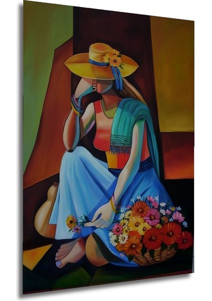 Dekoratif Dikey Kadın Modern Sanat Duvar Tablo Ahşap Dikdörtgen Tablo modelleri