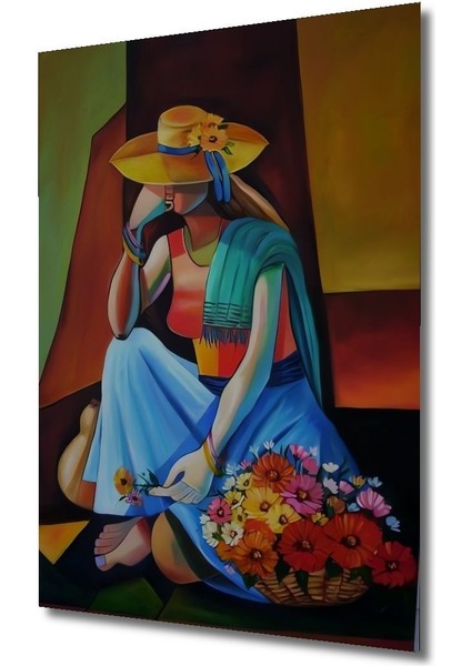 Dekoratif Dikey Kadın Modern Sanat Duvar Tablo Ahşap Dikdörtgen Tablo fırsatları