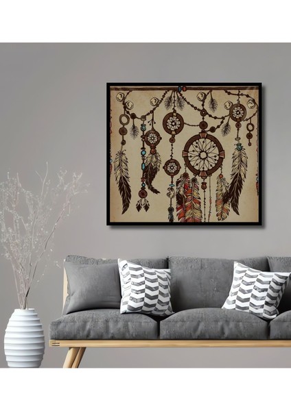 Dekoratif Ahşap Dream Catcher Kuş Tüylü Bohem Desen Tablo Şık Yatay Duvar Dekorasyon Tablosu fiyatları