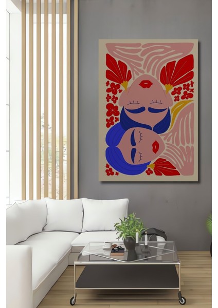 Ahşap Soyut Renkli Desenler Flower Modern Art Tablo Çerçeve Görünümlü Dikey Duvar Dekorasyon Tablosu fiyatları