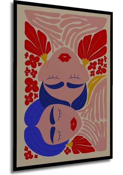 Ahşap Soyut Renkli Desenler Flower Modern Art Tablo Çerçeve Görünümlü Dikey Duvar Dekorasyon Tablosu fırsatları