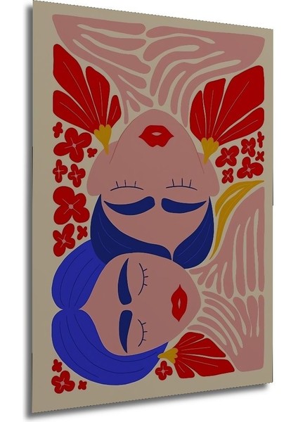 Ahşap Soyut Renkli Desenler Flower Modern Art Tablo Çerçeve Görünümlü Dikey Duvar Dekorasyon Tablosu indirimleri
