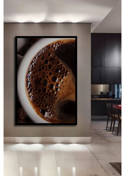 Dekoratif Dikey Köpüklü Kahve Duvar Tablo Ahşap Dikdörtgen Tablo fiyatları