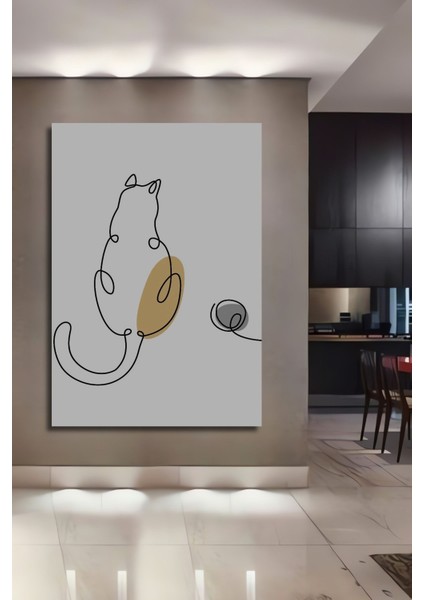 Ahşap Tablo Mid Century Matisse Bohem Soyut Minimalist Art Çerçeve Görünümlü Dikey Duvar Tablo