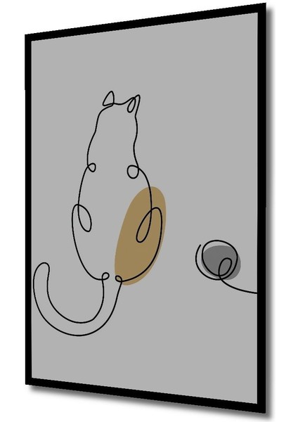 Ahşap Tablo Mid Century Matisse Bohem Soyut Minimalist Art Çerçeve Görünümlü Dikey Duvar Tablo