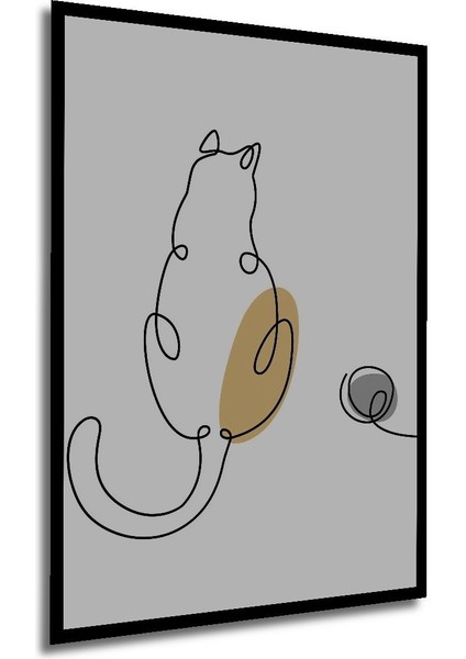 Ahşap Tablo Mid Century Matisse Bohem Soyut Minimalist Art Çerçeve Görünümlü Dikey Duvar Tablo