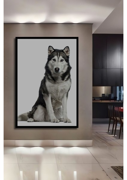 Dekoratif Dikey Sevimli Köpek Duvar Tablo Ahşap Dikdörtgen Tablo fiyatları