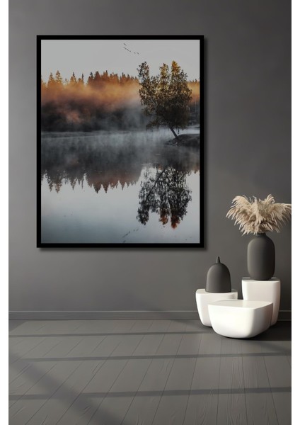 Dekoratif Dikey Yanan Orman Duvar Tablo Ahşap Dikdörtgen Tablo fiyatları